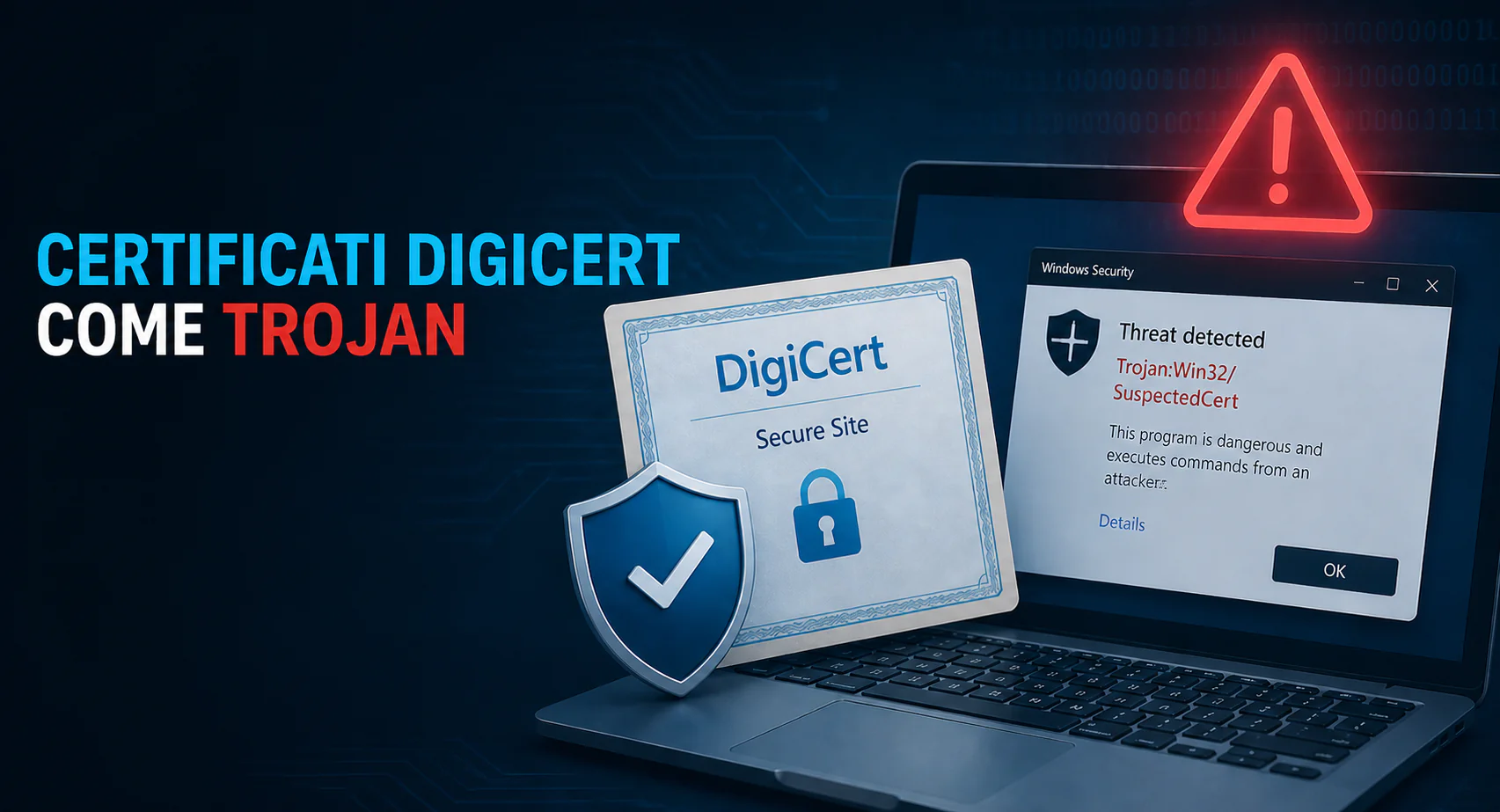 Microsoft Defender incorrectly reports the DigiCert certificate as a Trojan